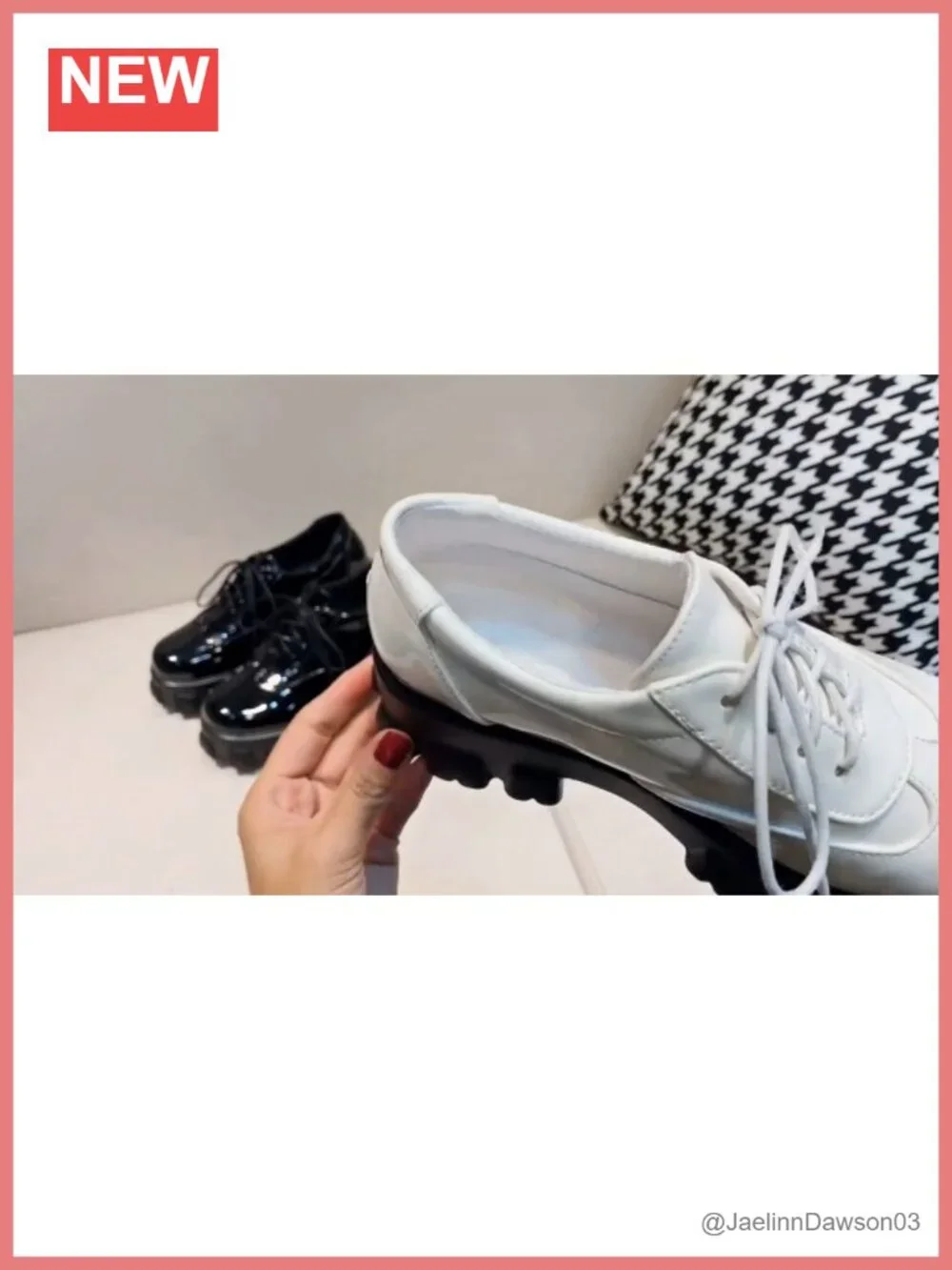 Chunky Platform Loafers Goth Oxfords Shoes for Women Faux Leather Block Heel